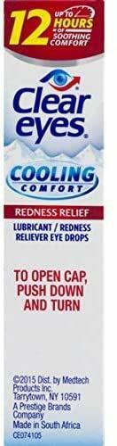 Clear Eyes Lubricant COOLING COMFORT Redness Relief Eye Drops 15mL FREE EXPRESS