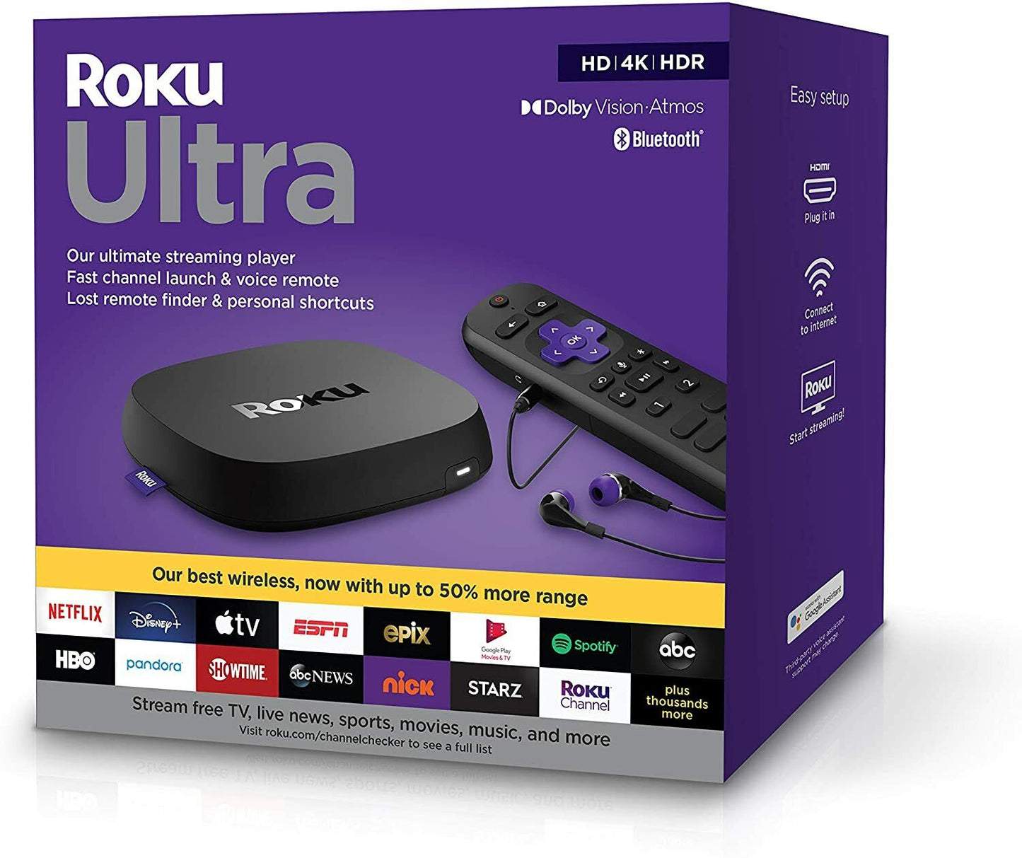 2020 Roku Ultra 4800R UHD HDR Player for NETFLIX PLEX AMAZON PRIME VIDEO DISNEY+