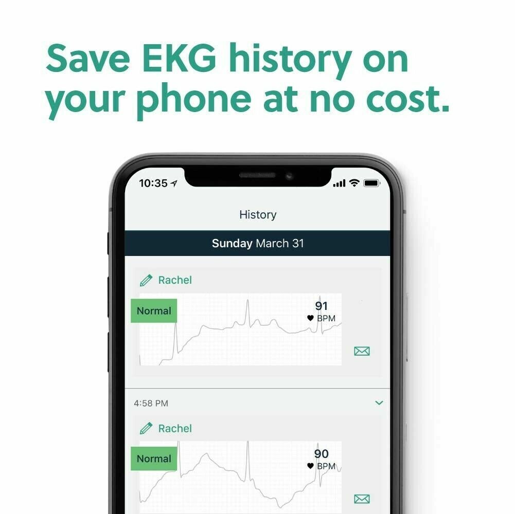 AliveCor KardiaMobile 6L Wireless 6-Lead EKG Smartphone Detects AFib or Normal